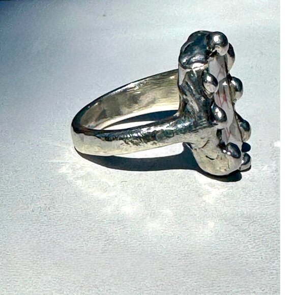 Peter Rabbit Alphabet Broken China Ring & 1847 Rogers Bro 3X SP Spoon Handle SZ7 - Picture 8 of 12